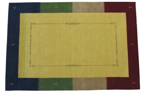 Gabbeh teppich gelb gold - teppich, 100%